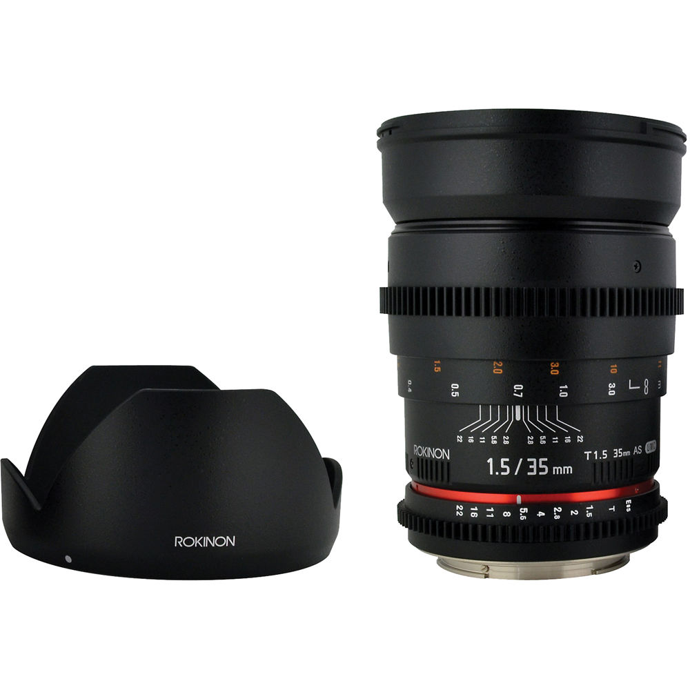 Rokinon Obiettivo Cine DS 35mm T1.5 Per Canon EF – Full Frame, Ingranaggi Unificati, Due Scale Fuoco